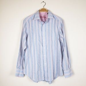 Robert Graham • Light Blue & Pink striped Shirt
